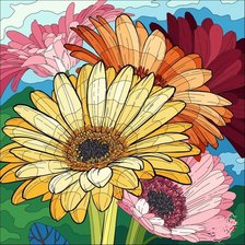 Схема вышивки «цветы»