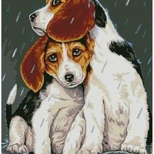 Схема вышивки «Друзья собоки»