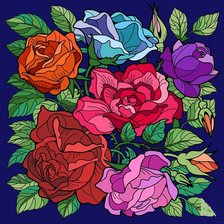 Оригинал схемы вышивки «розы» (№2681471)
