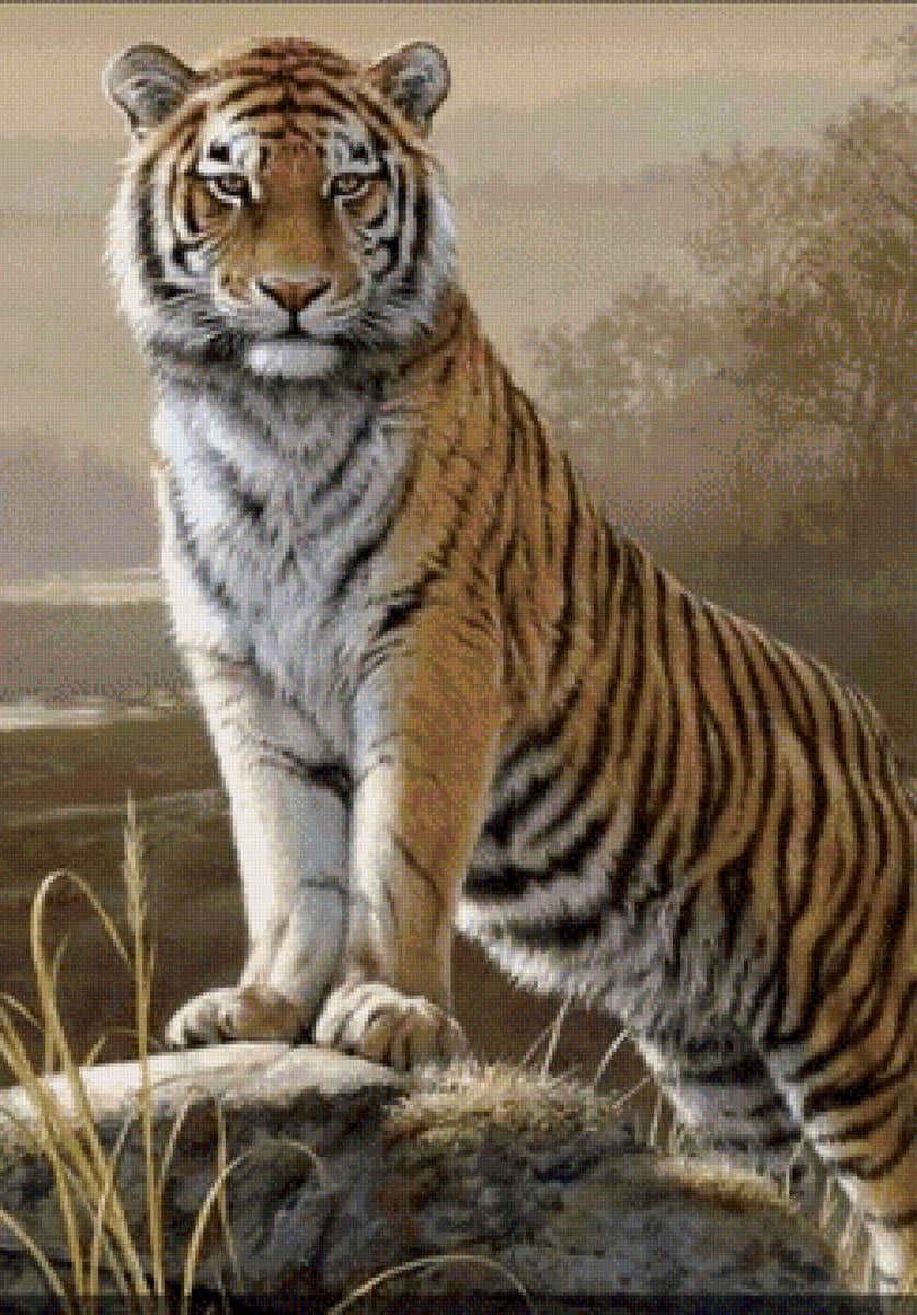 На страже - дикий зверь, тигр - предпросмотр