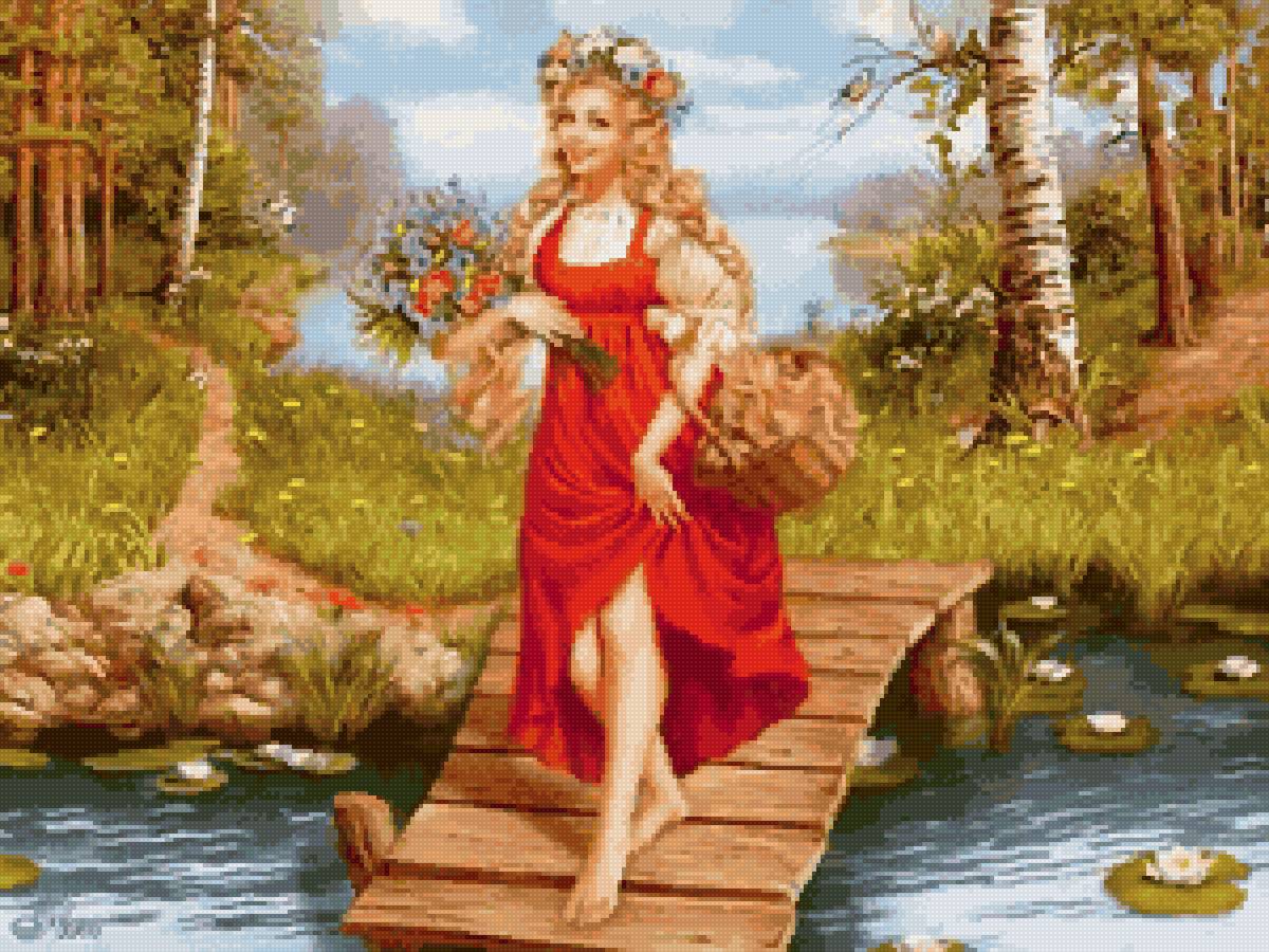 женский образ - природа, весна, девушка - предпросмотр