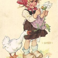 Девочка с гусем