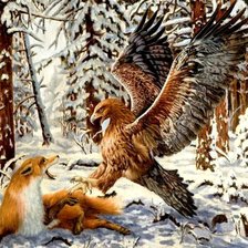 Схема вышивки «орел и лиса»