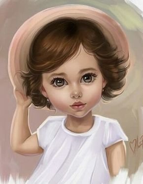 niña con sombrei - niña, sombrero - оригинал