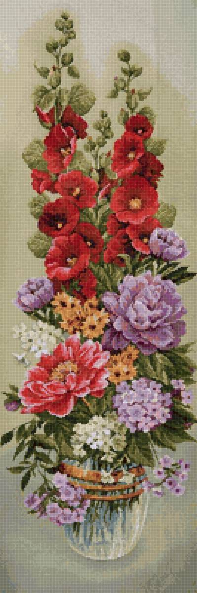 букет с мальвой - предпросмотр