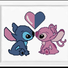 Схема вышивки «Стич и ангел»