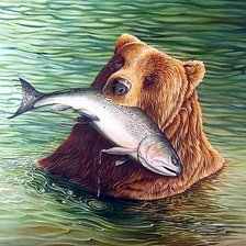 Схема вышивки «подушка медведь»