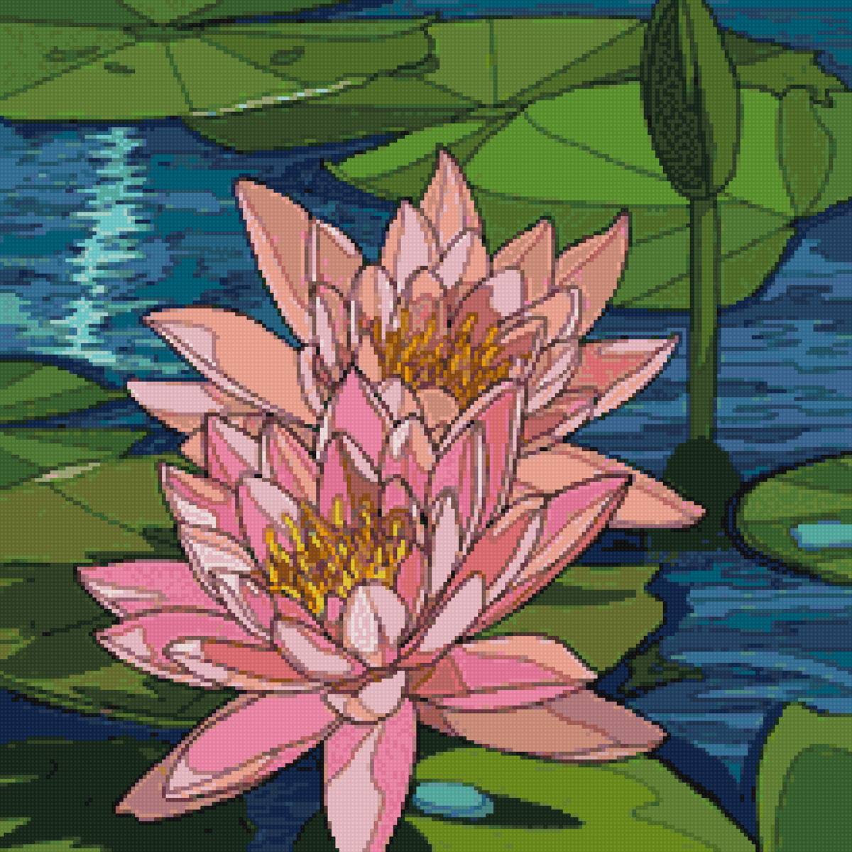 подушка кувшинки - предпросмотр