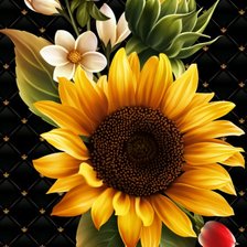 Схема вышивки «подсолнух»