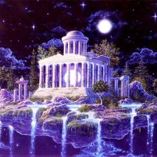 Схема вышивки «Храм Луны»