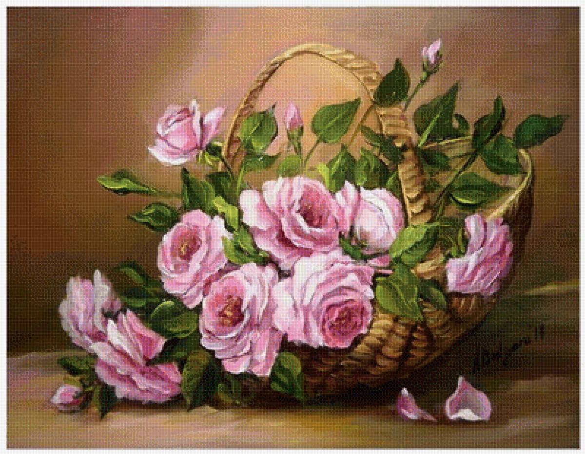 Розы в карзине - розы в карзине - предпросмотр