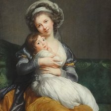 Оригинал схемы вышивки «Автопортрет с дочкой - Виже-Лебрен» (№2686618)