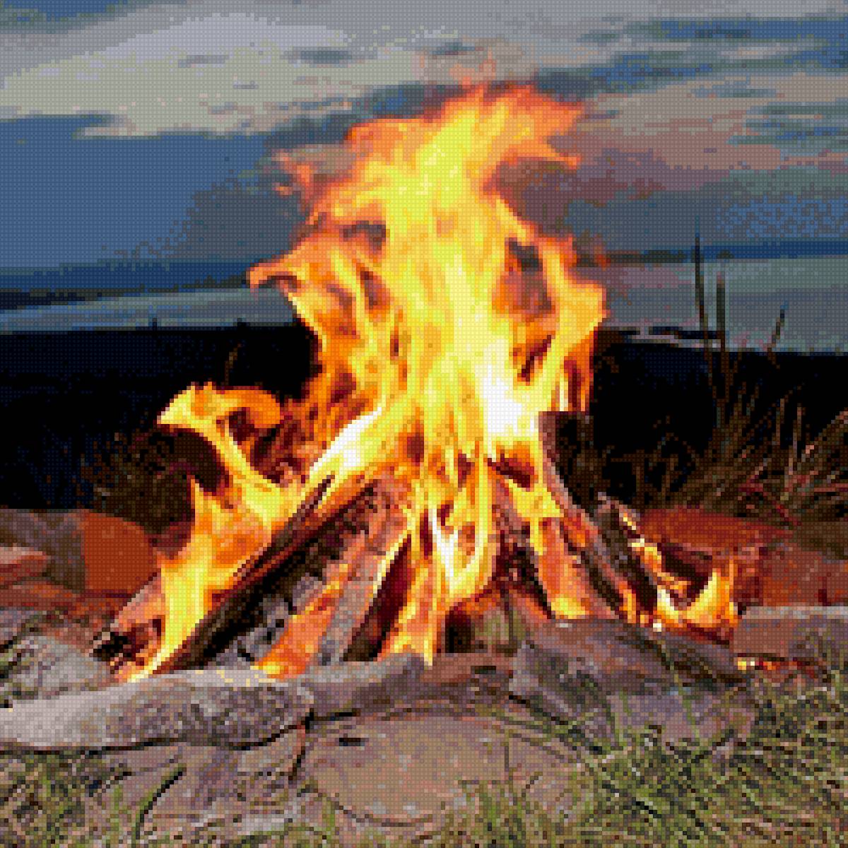 костер - огонь, костер - предпросмотр