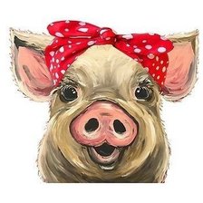 Схема вышивки «свинка»