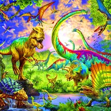 Схема вышивки «Динозавры»