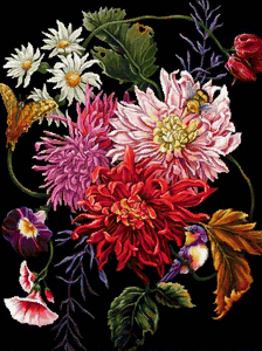 букет георгин - предпросмотр