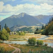 Схема вышивки «пейзаж»