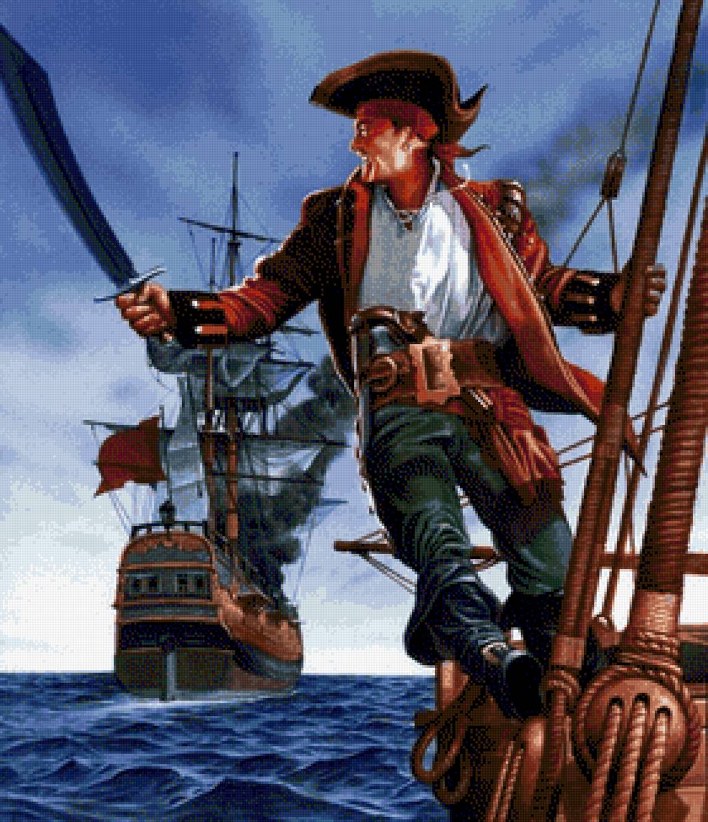 вперед, на абордаж! - абордаж, корабль, пират, море - предпросмотр