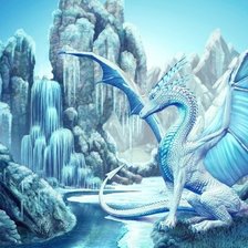 Схема вышивки «голубой дракон»