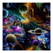 Схема вышивки «космос»