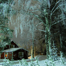 Схема вышивки «сторожка лесника»