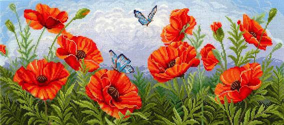 №2689955 - пано, маки, бабочки - оригинал