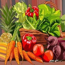 Схема вышивки «овощи»