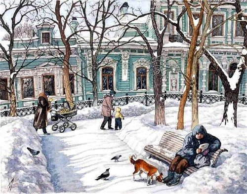 №2690567 - алена дергилева, двор, зима - оригинал