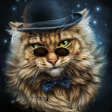 Схема вышивки «Кот»