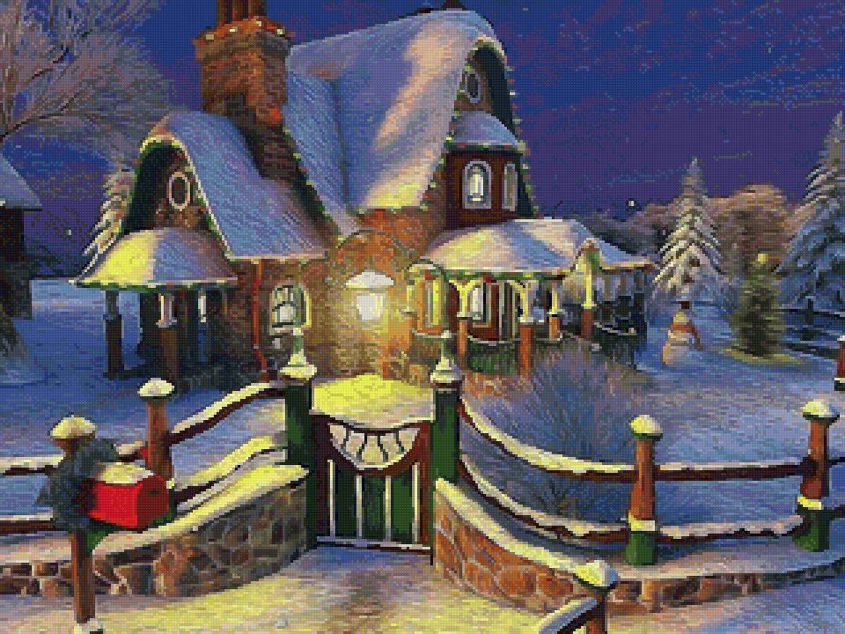 №2691034 - зима, домик - предпросмотр