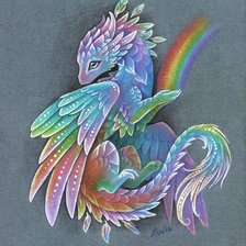 Схема вышивки «rainbow dragon»