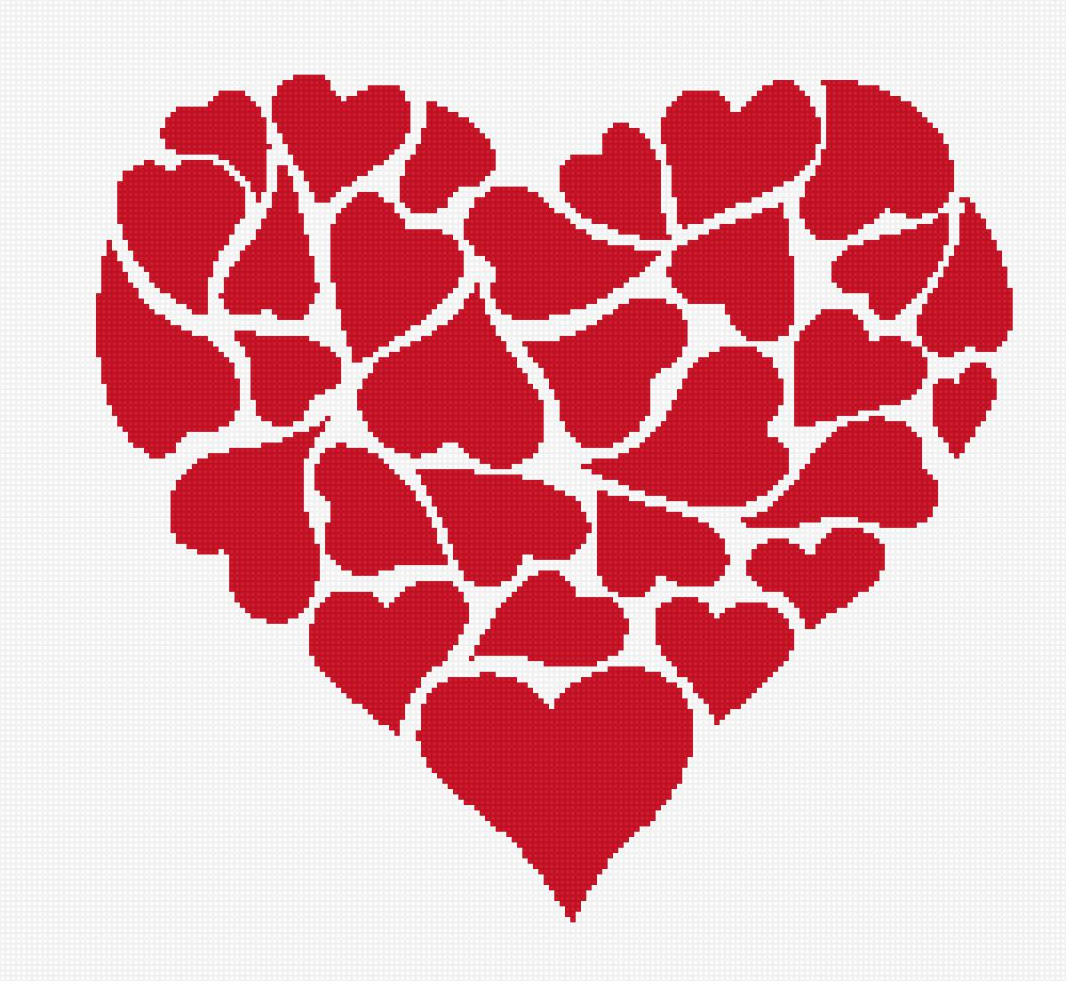 Сердце из сердечек - сердце, сердечки - предпросмотр