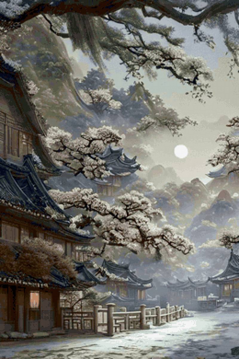 Зима в японии - япония - предпросмотр