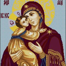 Схема вышивки «ღვთისმშობელი»