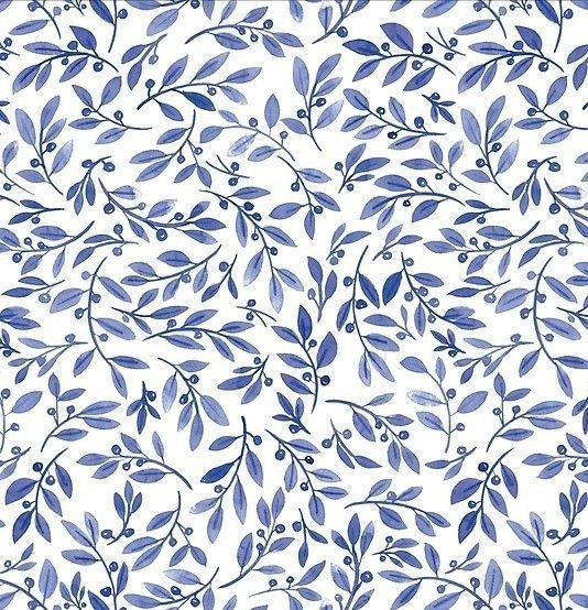 Орнамент листья - голубой орнамент, листья - оригинал