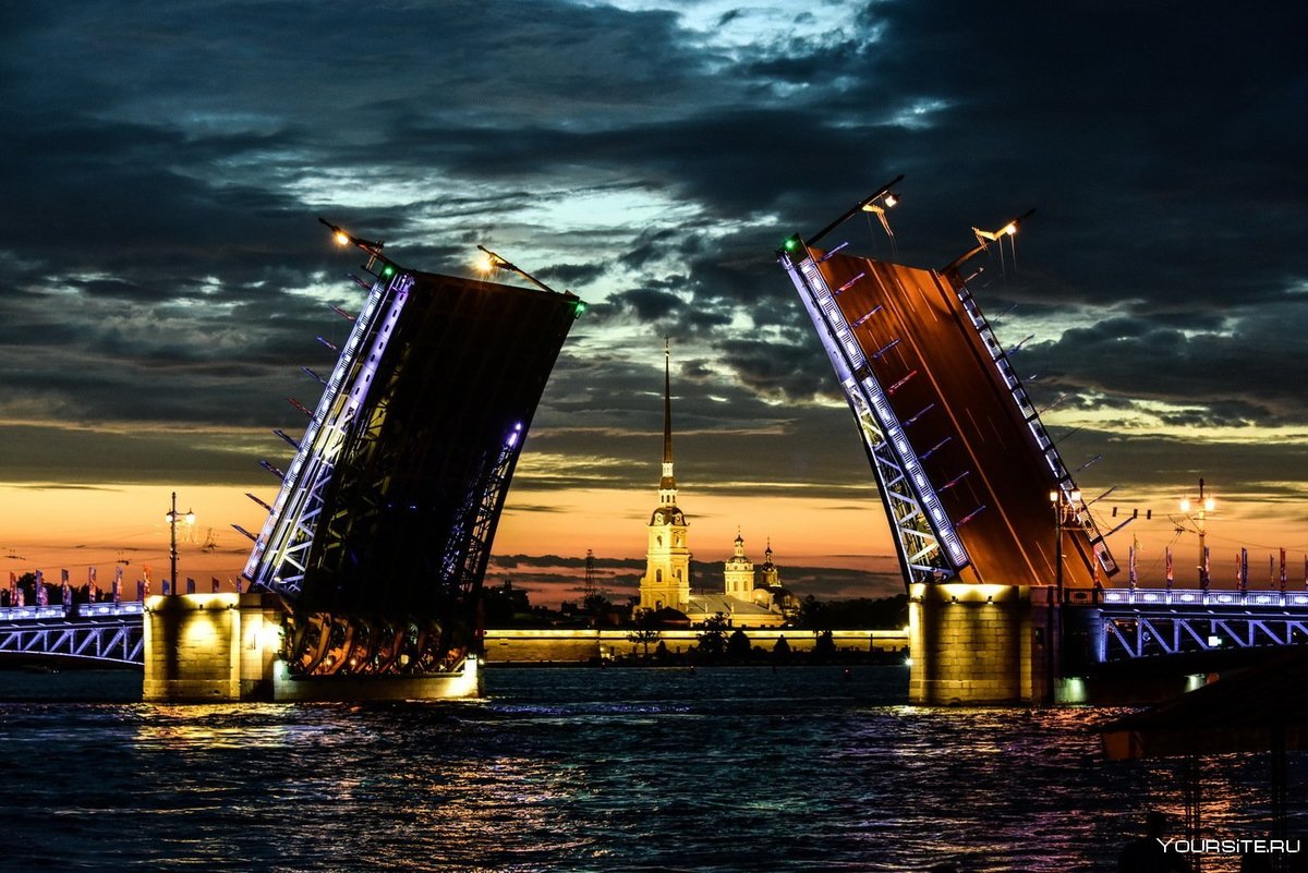 Разводной мост Санкт-Петербург - санкт петербург, мост, разводной мост, питер - оригинал