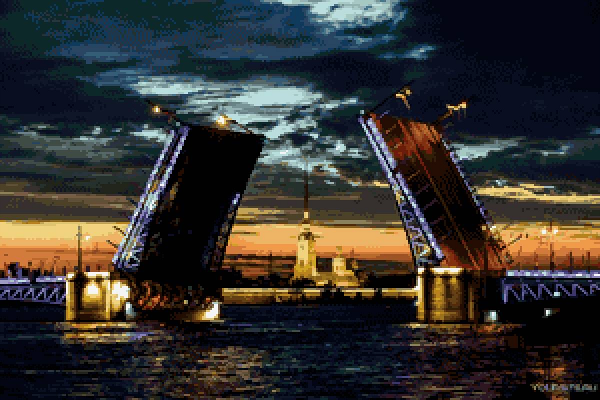 Разводной мост Санкт-Петербург - разводной мост, мост, питер, санкт петербург - предпросмотр