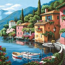 Схема вышивки «Набережная»