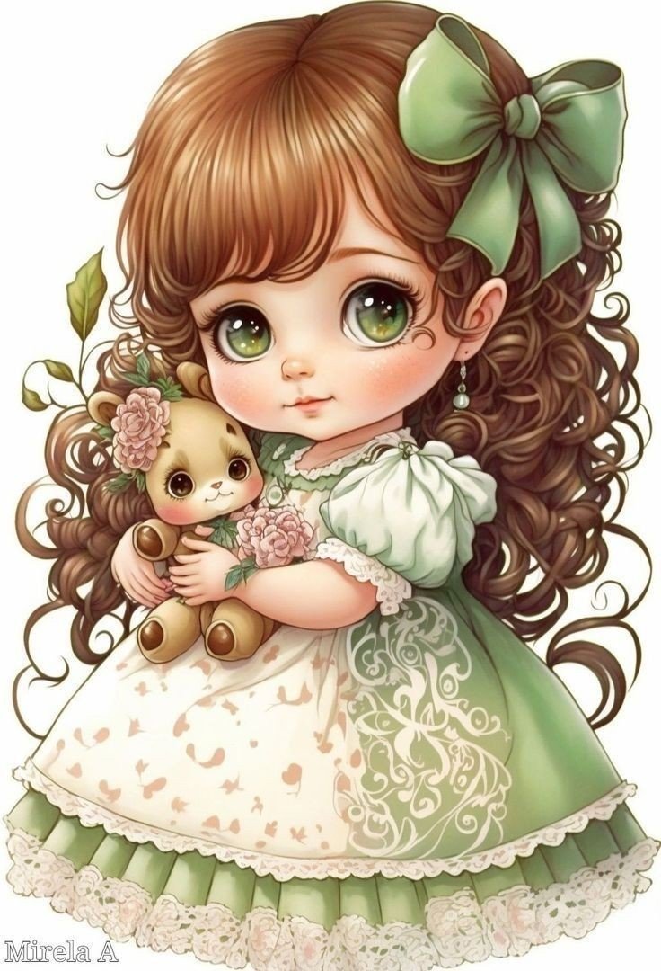 Девочка с мишкой - мишка, девочка - оригинал