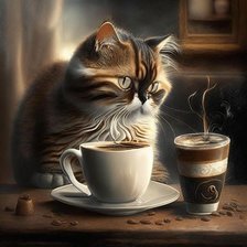 Магия кофе и для кота тоже