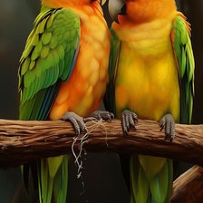 Схема вышивки «Попугаи»