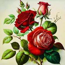 Схема вышивки «rosas 135x151»