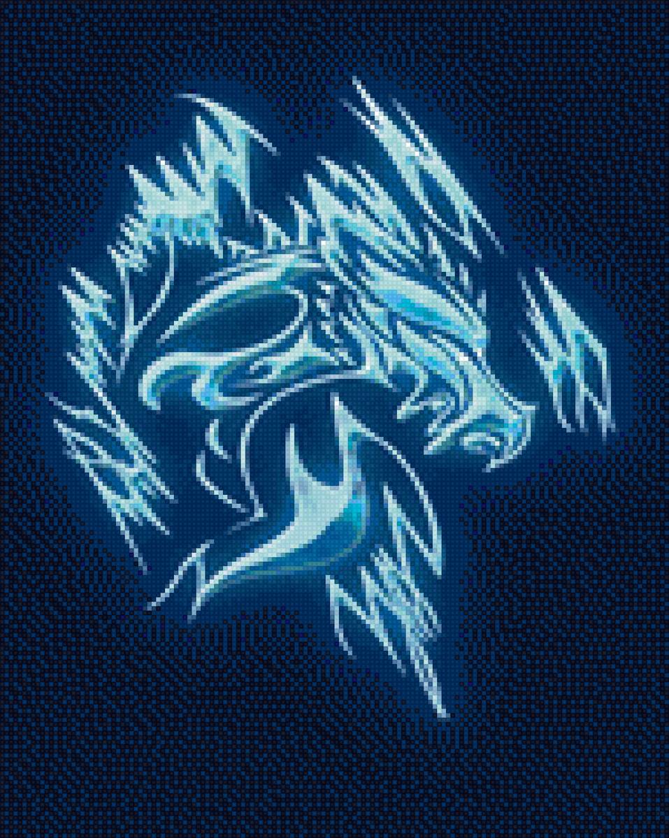 Голубой дракон - дракон, тату - предпросмотр