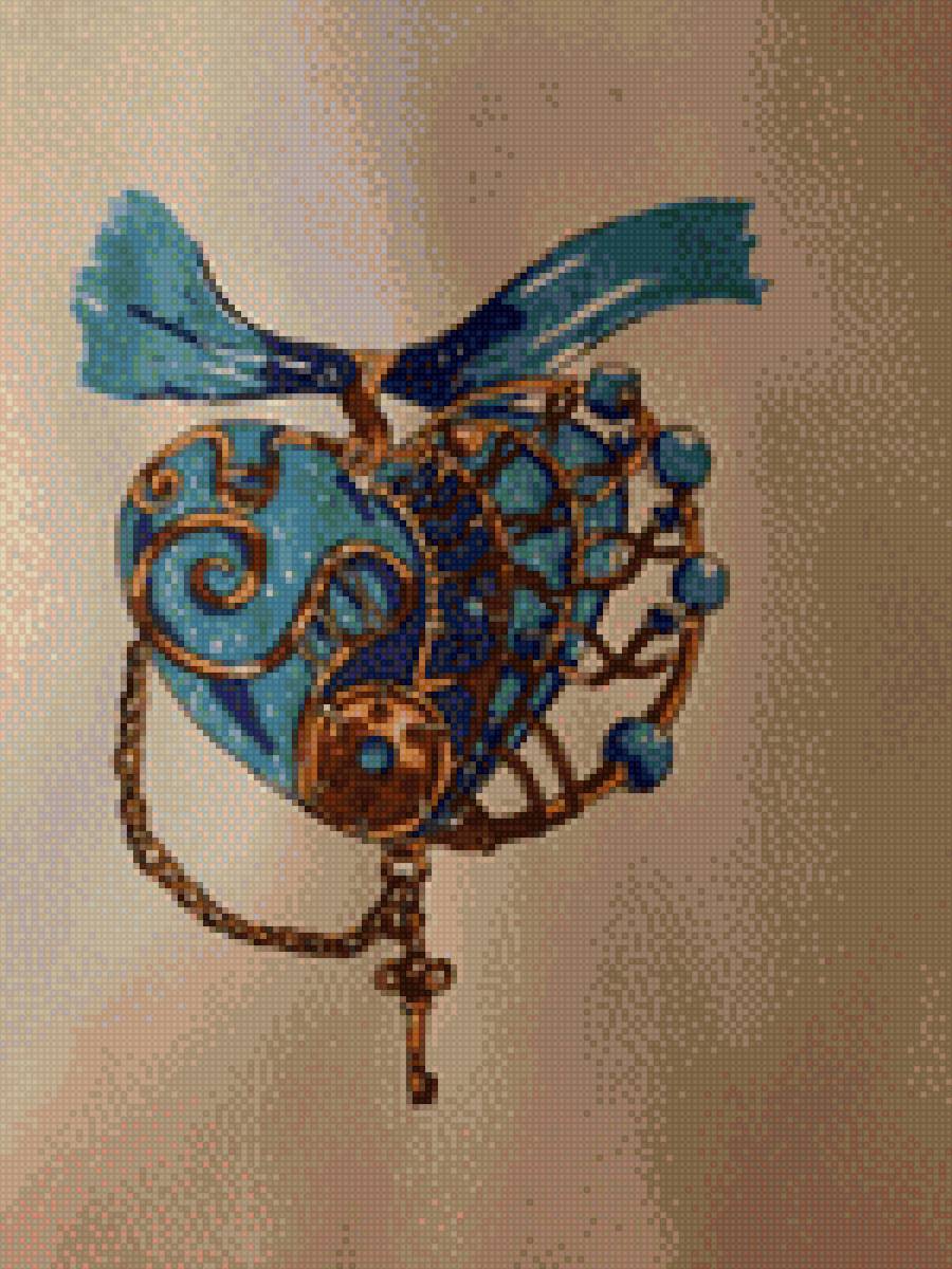 Кулон - сердце, кулон - предпросмотр