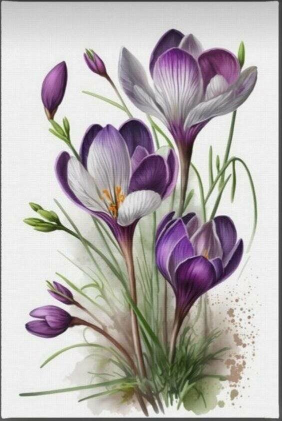 цветы - крокусы - оригинал