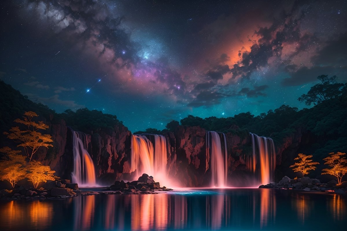 водопад - водопад, природа, космос, пнк - оригинал