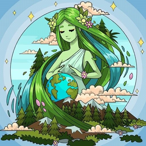 Девушка-Земля - картина, планета, девушка, природа, земля - оригинал