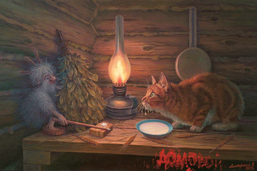 домовенок, рыжий кот - рыжий кот, домовенок - оригинал