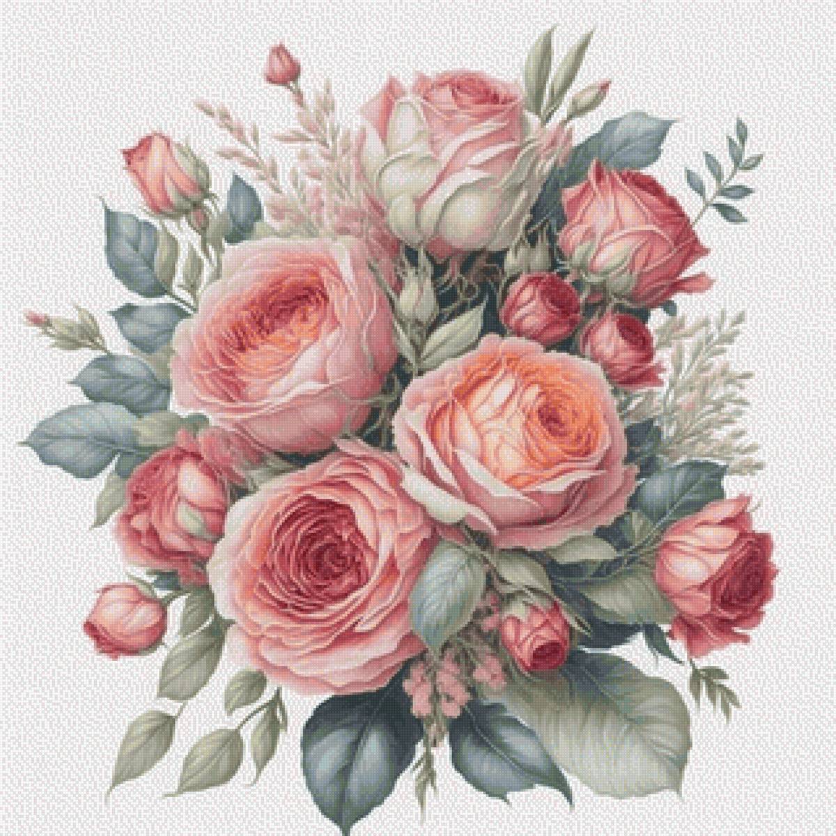 Розы - живопись, розы, цветы - предпросмотр