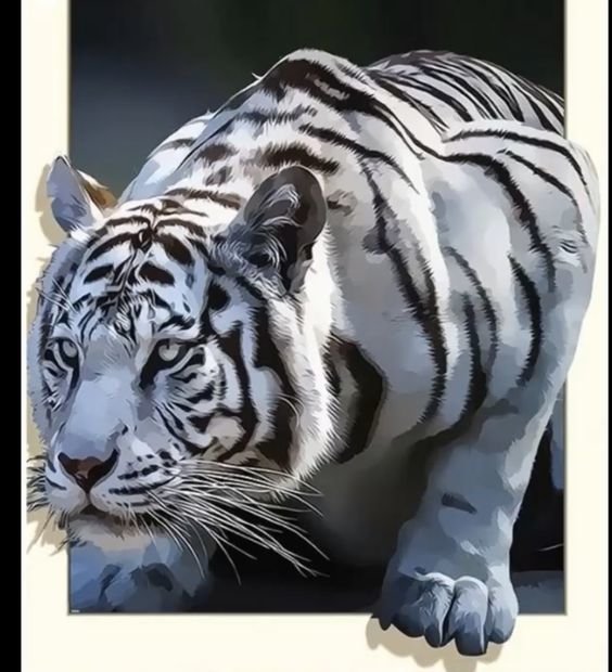 Тигр - 3d, тигр, животные, иллюстрация - оригинал